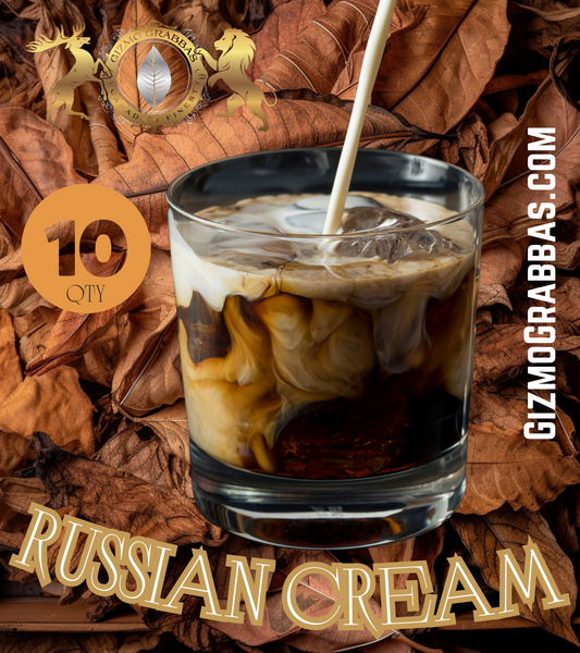 10-Pack Russian Cream Gizmo Grabbas Pre-Cut Cigar Wraps