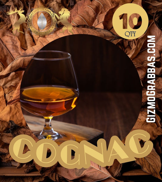 Cognac Natural Aged Grabba Leaf Pre-Cut & Pressed - Premium Dark Shade Leaf Wrappers | Local Favorite 10 Pack: The Ultimate Smoking Experience
