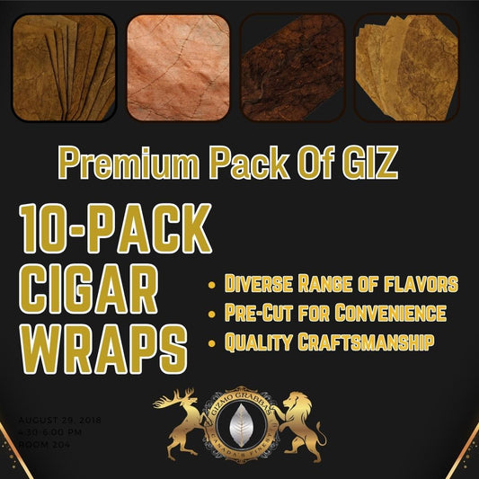 Giz Packs 10-Pack Premium Cigar Wraps Pack